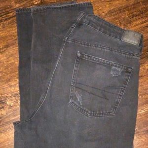 American Eagle black ripped jeans.